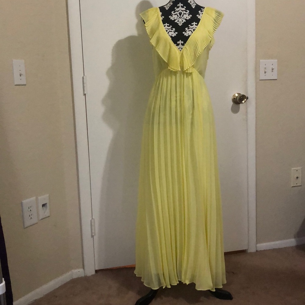 Zara pleated long maxi dress